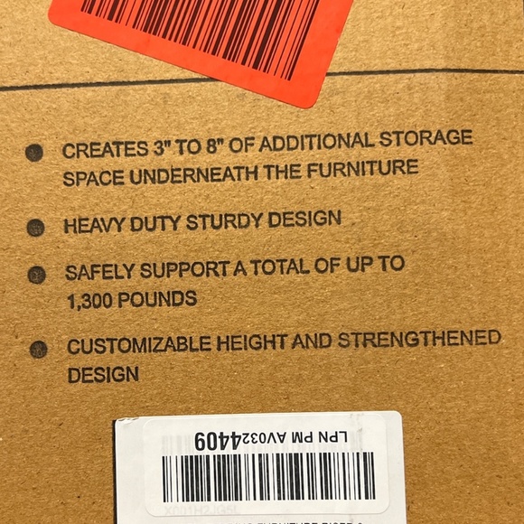 DORMS?? NEW Utopia Bedding Adjustable Bed Risers - Elevation Hts 3", 5" or 8" - Picture 8 of 11